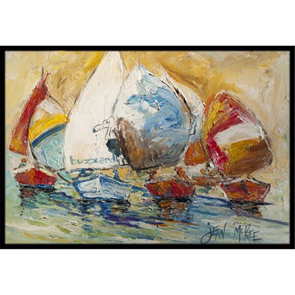 Carolines Treasures Buzzards Sailboat Race Indoor and Outdoor Mat- 24 x 36 in. JMK1037JMAT - main